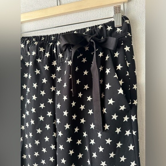 NWOT J. Crew Tie Waist Pull on Pant Star Printed Crepe Size O - Picture 4 of 9
